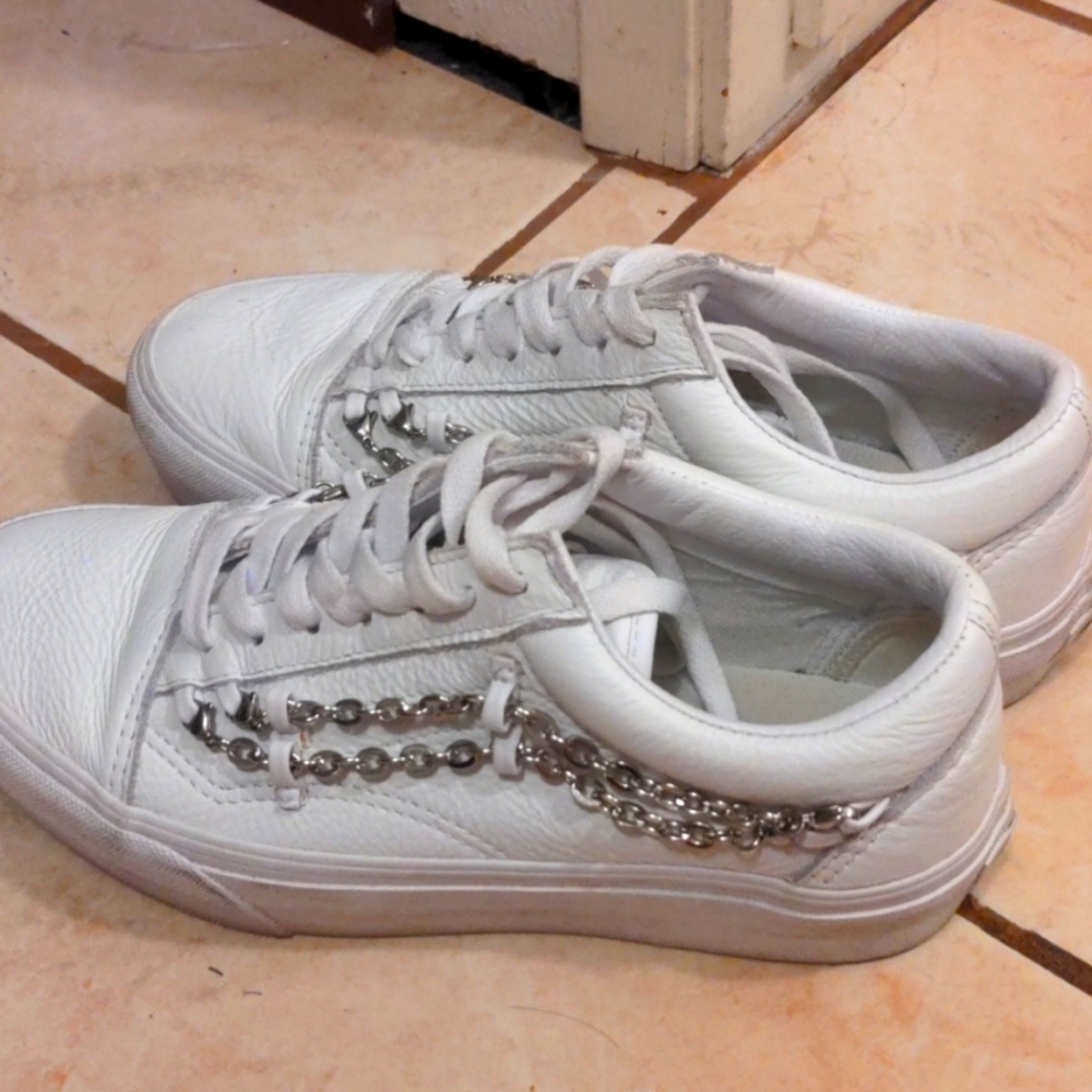 White platform vans